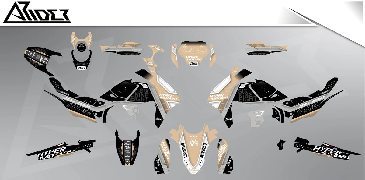 Dekor passend für Ducati Hypermotard Mono 698 - Factory Edition - Arider