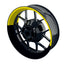 Felgenaufkleber Cafe Racer halb halb Wheelsticker Premium geteilt gelb