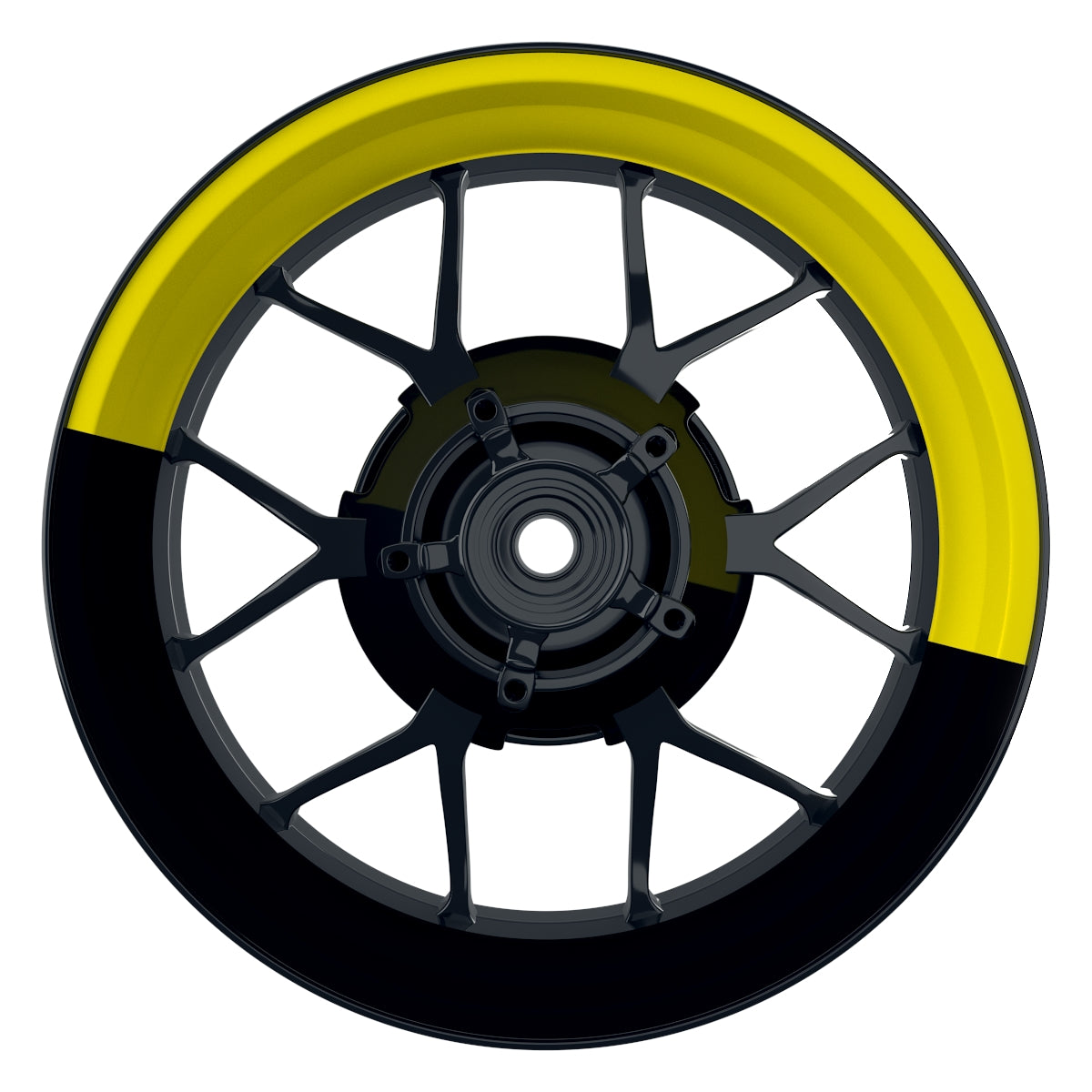 Suzuki GSXR 750 Felgenaufkleber GIXXER 750 halb halb Wheelsticker Premium gelb