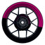 Felgenaufkleber Liqui Moly Design halb halb schwarz Premium geteilt pink