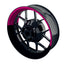 Felgenaufkleber Liqui Moly Design halb halb schwarz Premium geteilt pink