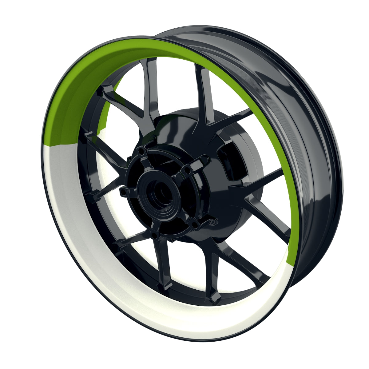 Felgenaufkleber Liqui Moly Motiv Halb Halb weiss Wheelsticker Premium grün