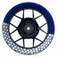 Felgenaufkleber Hexagon halb halb weiss Wheelsticker Premium blau