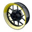 Felgenaufkleber Hexagon halb halb weiss Wheelsticker Premium gelb