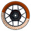 Felgenaufkleber Hexagon halb halb weiss Wheelsticker Premium orange
