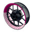 Felgenaufkleber Hexagon halb halb weiss Wheelsticker Premium pink