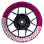 Felgenaufkleber Hexagon halb halb weiss Wheelsticker Premium pink