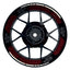 Felgenaufkleber Hexagon schwarz neutral NEU Wheelsticker Premium rot