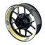 Felgenaufkleber Hexagon weiss neutral Wheelsticker Premium gelb