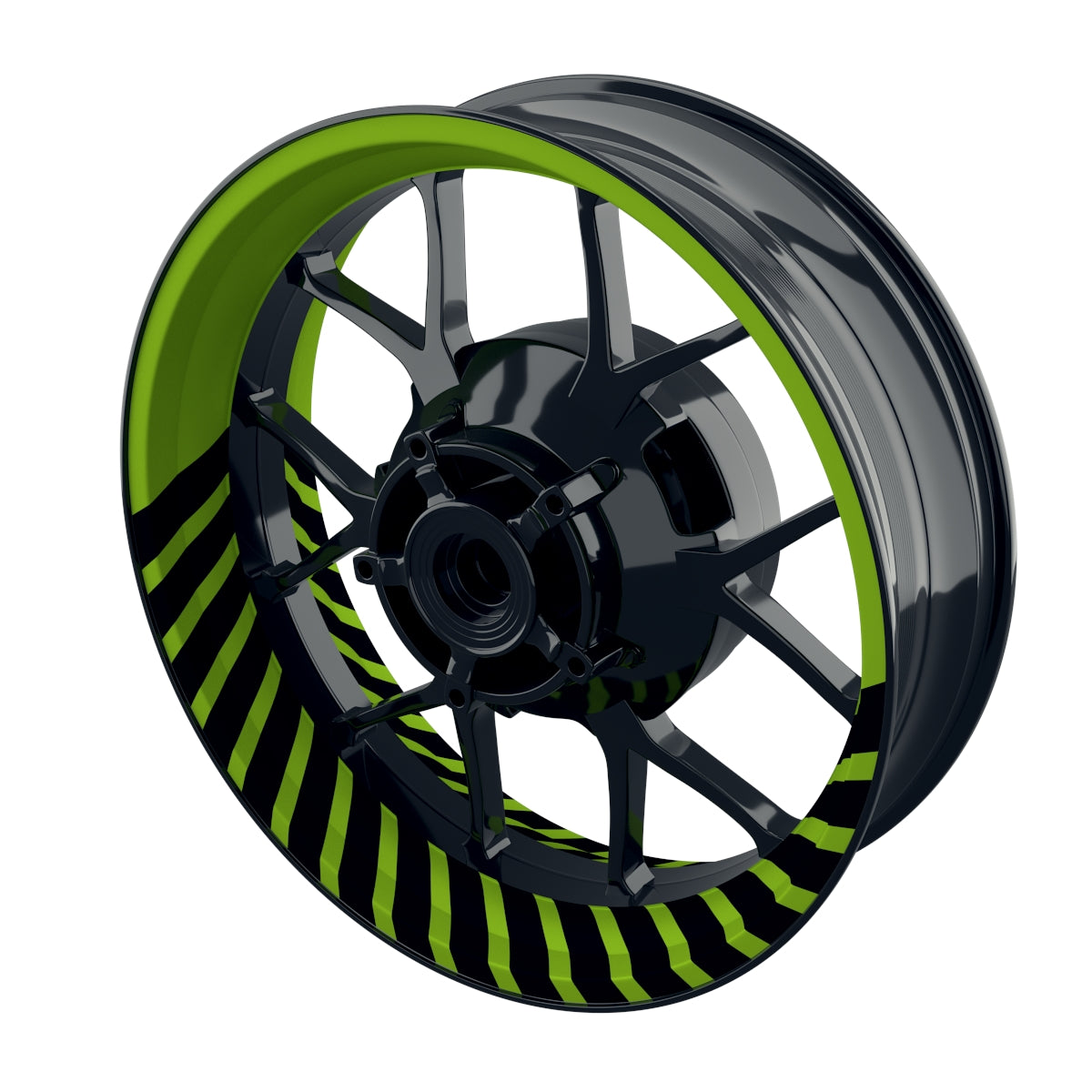 Felgenaufkleber Hypnotic schwarz Wheelsticker Premium grün