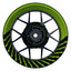 Felgenaufkleber Hypnotic schwarz Wheelsticker Premium grün
