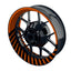 Individuelle Felgenaufkleber "Hypnotic" schwarz Premium Wheelsticker orange