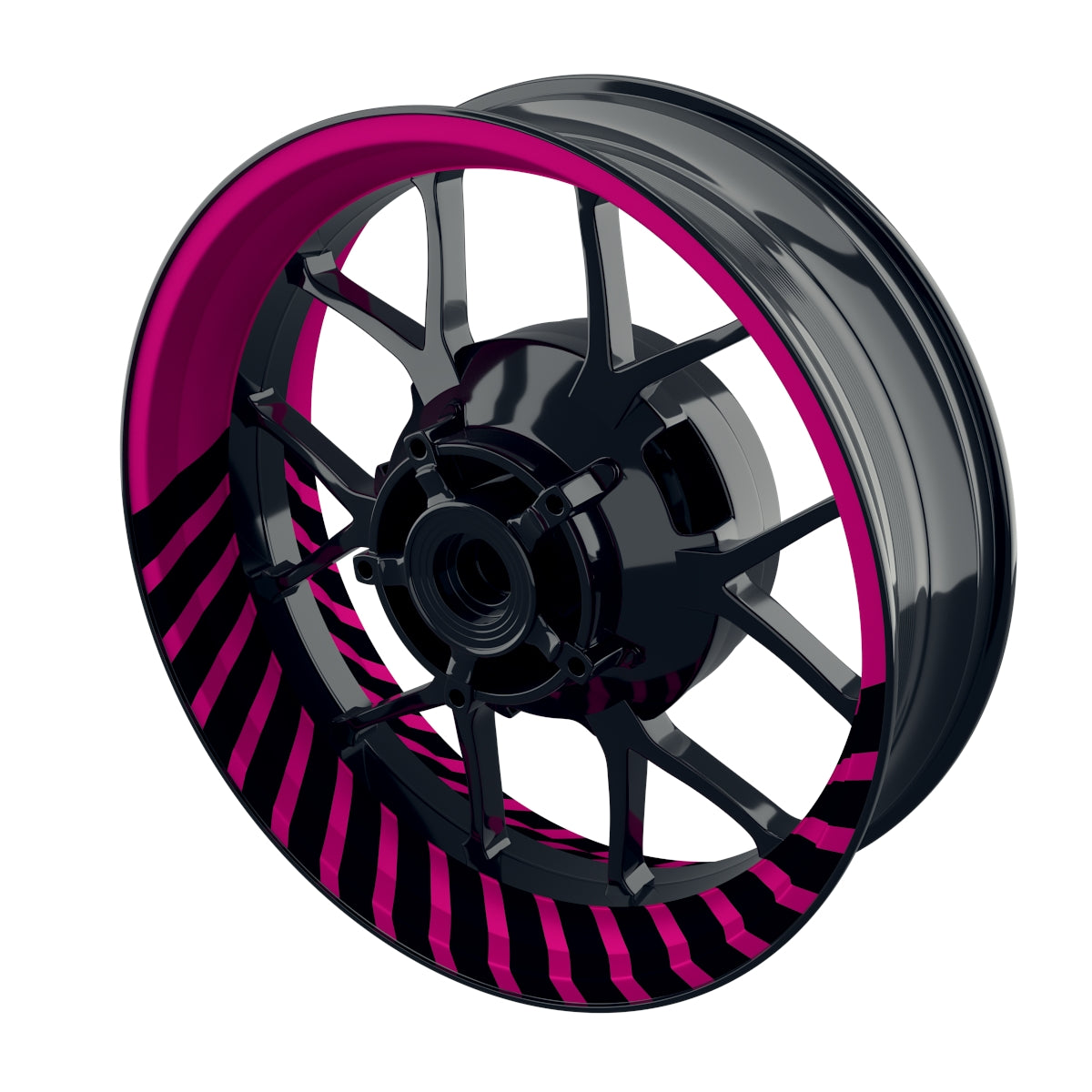 Felgenaufkleber Hypnotic schwarz Wheelsticker Premium pink