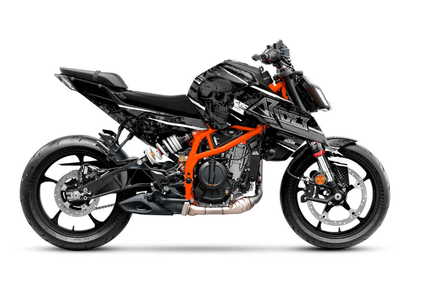 KTM Duke 125 Graphics Kit - Skull Edition