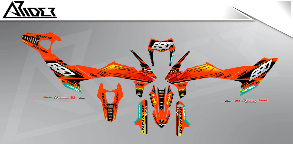 Dekor passend für KTM 690 SMC-R - Riot Edition - Arider