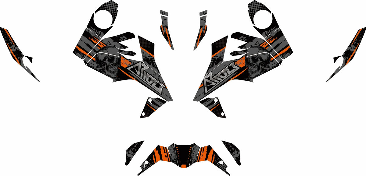 Dekor passend für KTM Duke 125 - Skull Edition - Arider
