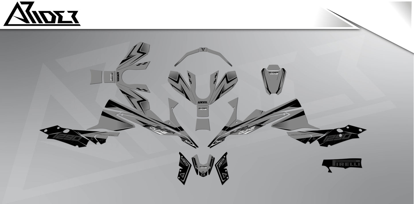Graphics Kit suitable for KTM Super Duke 1290 R - Clean Edition
