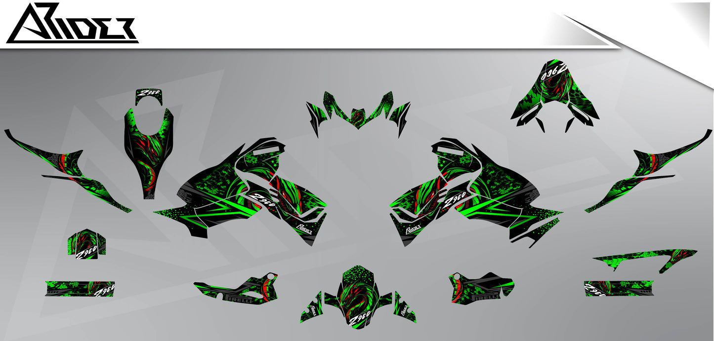 Dekor passend für Kawasaki Z900 - Dragon Edition