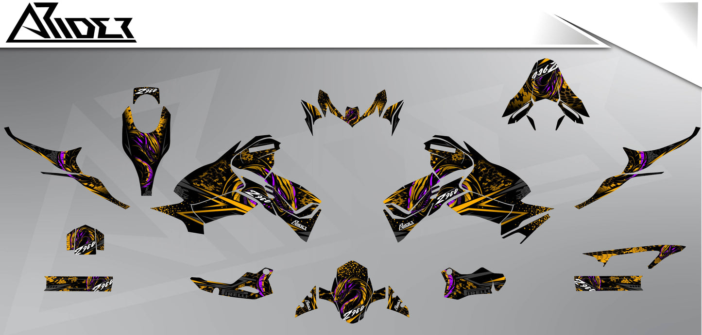 Dekor passend für Kawasaki Z900 - Dragon Edition