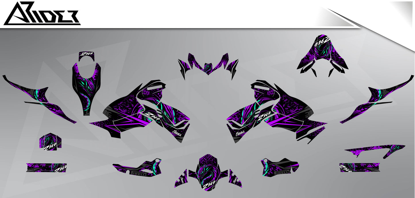 Dekor passend für Kawasaki Z900 - Dragon Edition