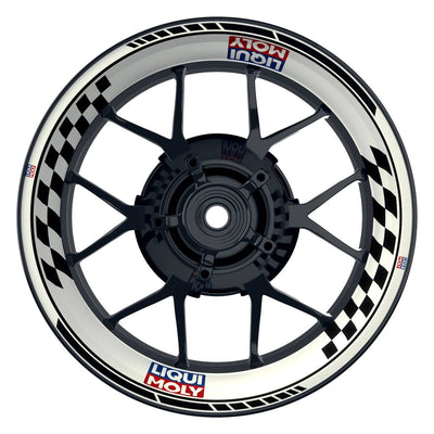 Felgenaufkleber Liqui Moly Motiv GRID weiss Wheelsticker Premium schwarz