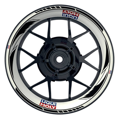 Felgenaufkleber Liqui Moly Motiv Razor weiss Wheelsticker Premium schwarz