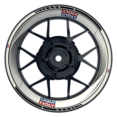 Felgenaufkleber Liqui Moly Motiv SAW weiss Wheelsticker Premium schwarz