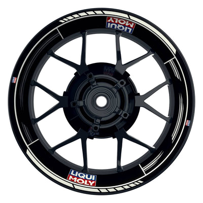 Felgenaufkleber Liqui Moly Motiv Scratched schwarz Wheelsticker Premium weiss