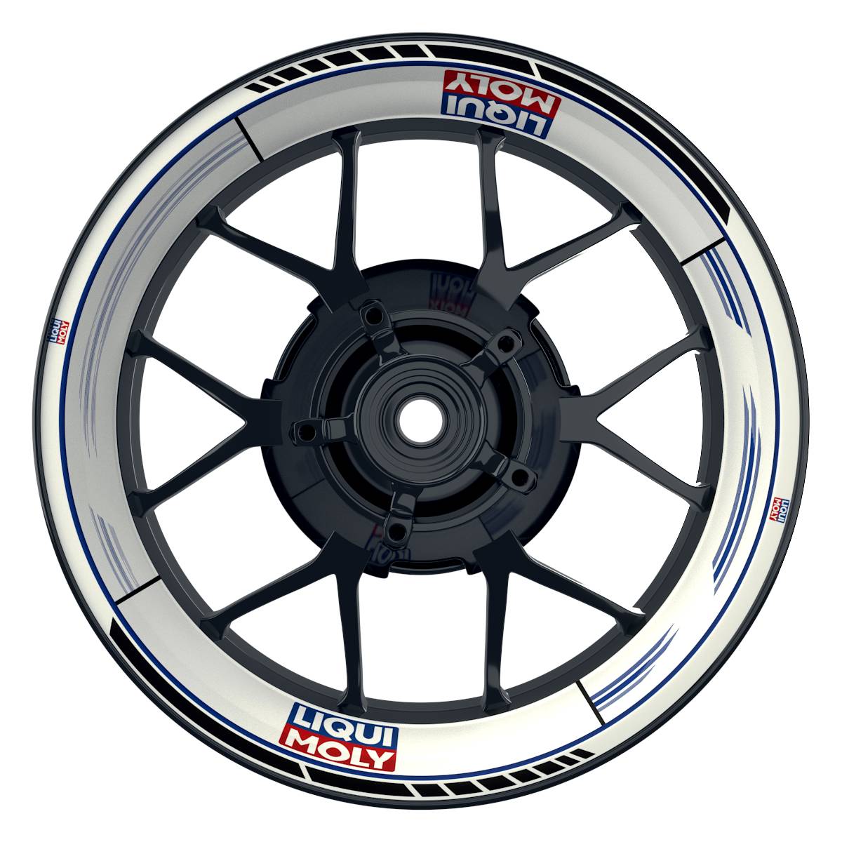 Felgenaufkleber Liqui Moly Motiv Scratched weiss Wheelsticker Premium blau