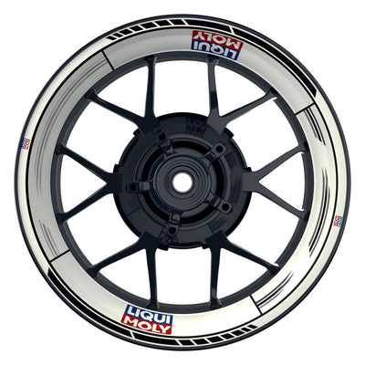 Felgenaufkleber Liqui Moly Motiv Scratched weiss Wheelsticker Premium schwarz