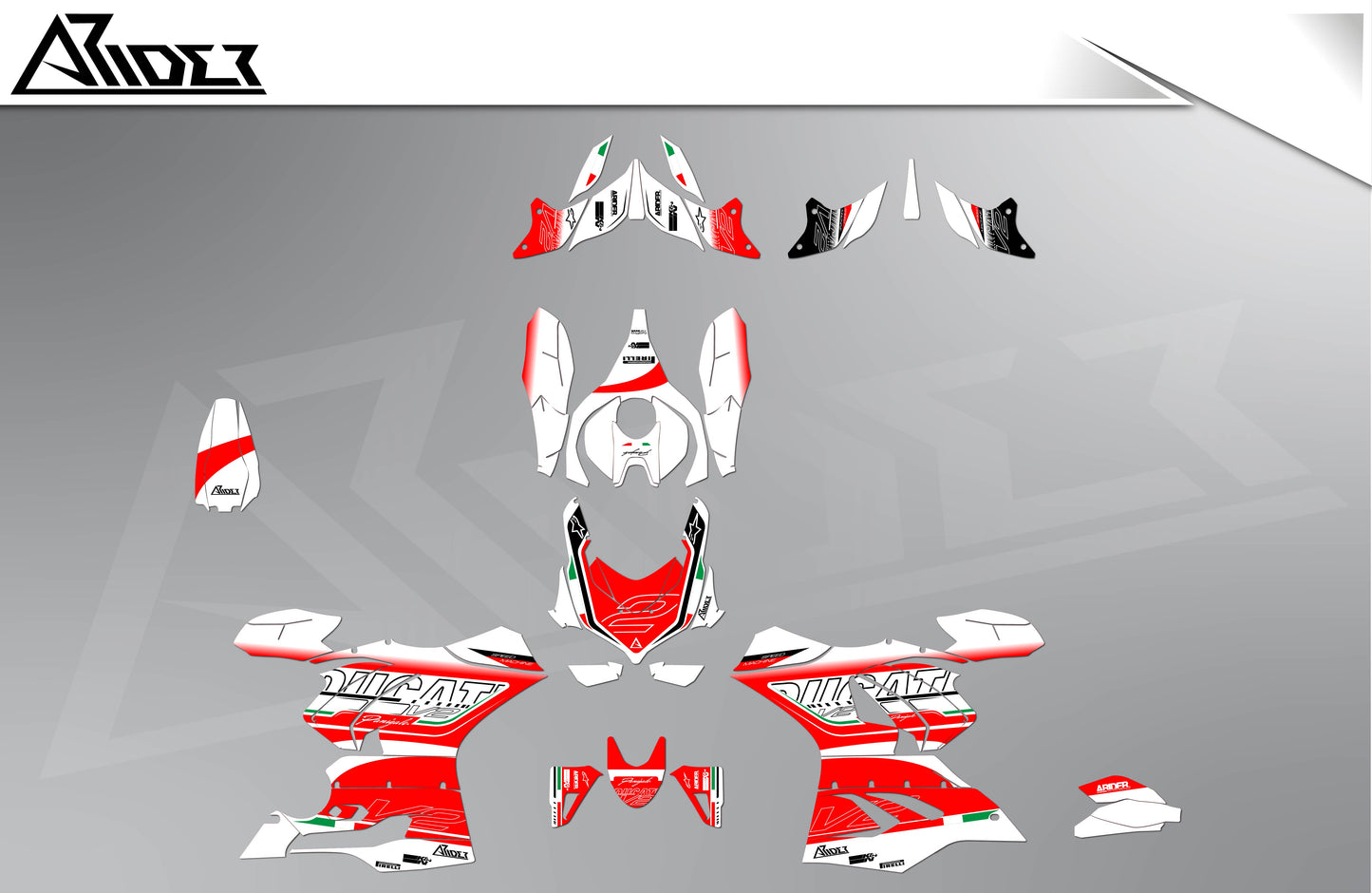 Graphics Kit suitable for Ducati Panigale V2 - Race Edition