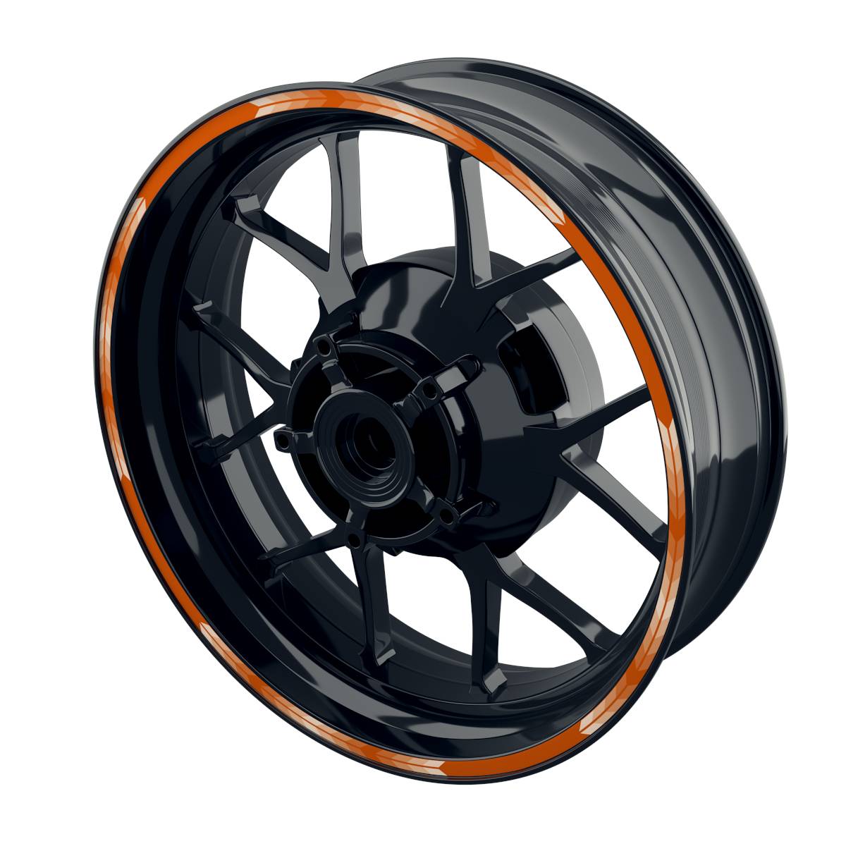 Felgenrandaufkleber Arrow orange