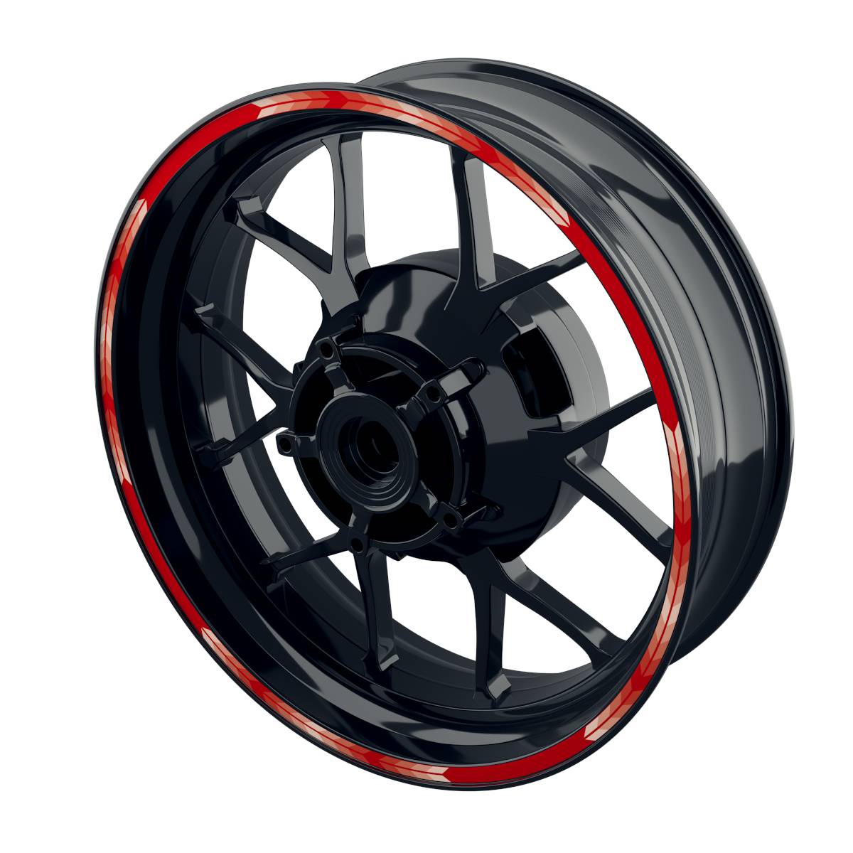 Felgenrandaufkleber Arrow rot