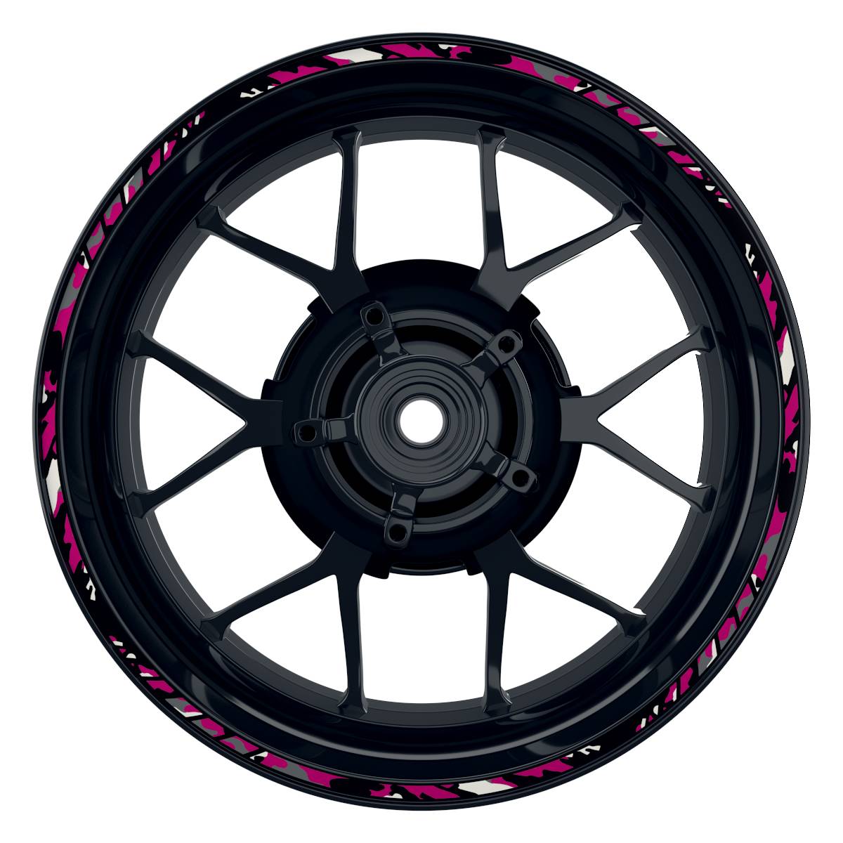 Camouflage schwarz pink Frontansicht