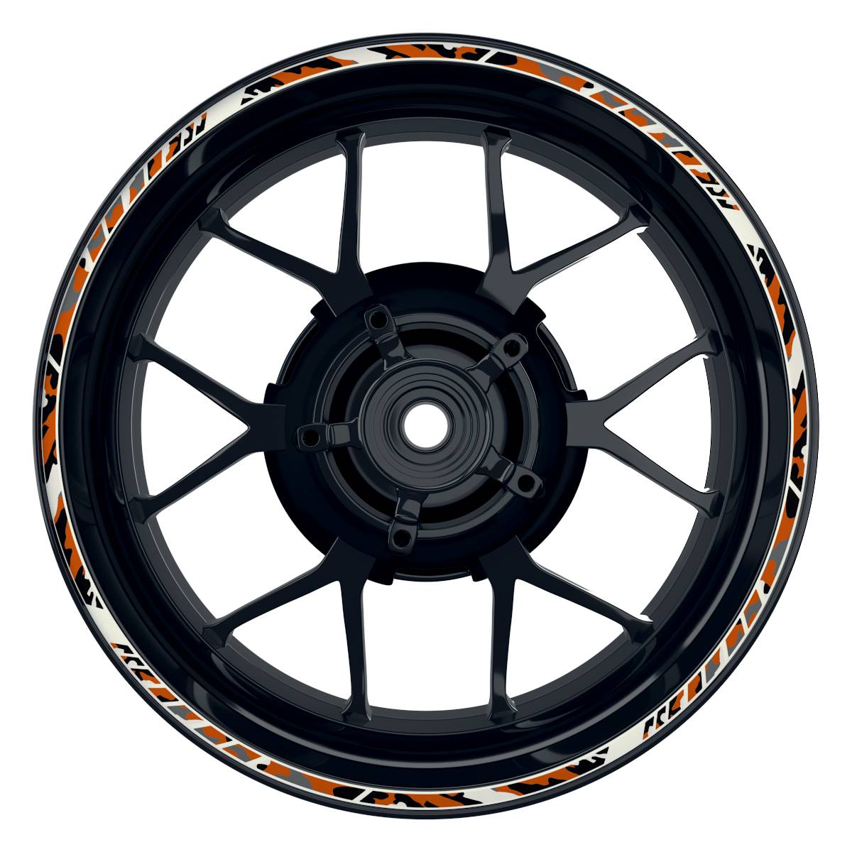 Camouflage weiss orange Frontansicht