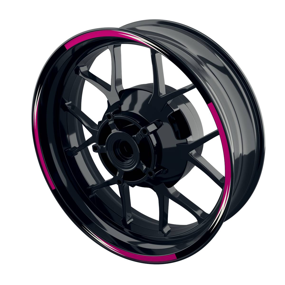 Felgenrandaufkleber Lightning pink