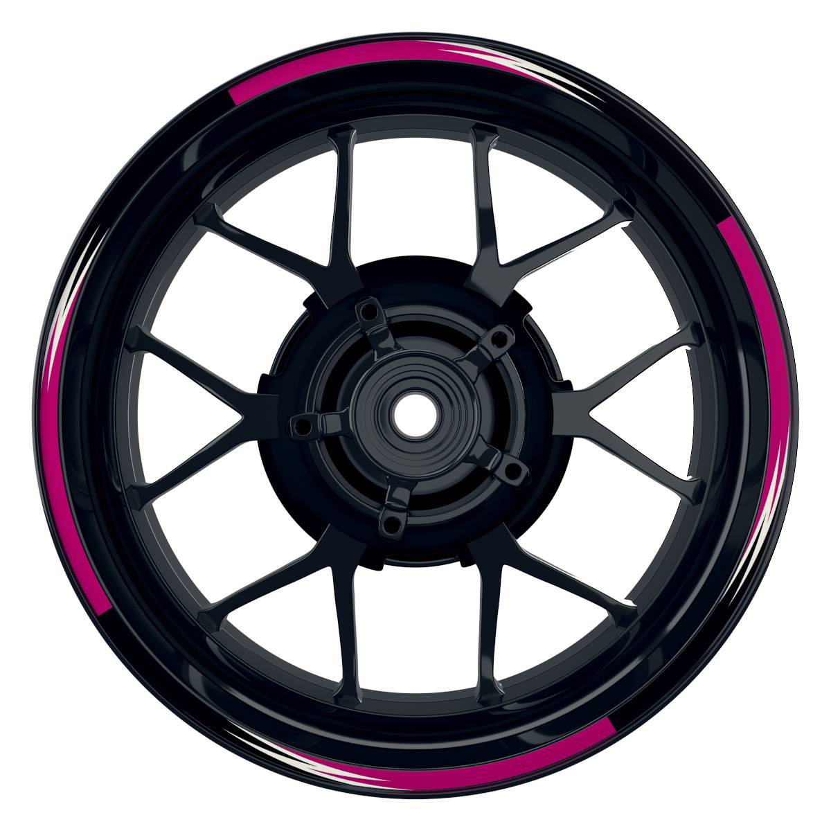 Felgenrandaufkleber Lightning pink Frontansicht