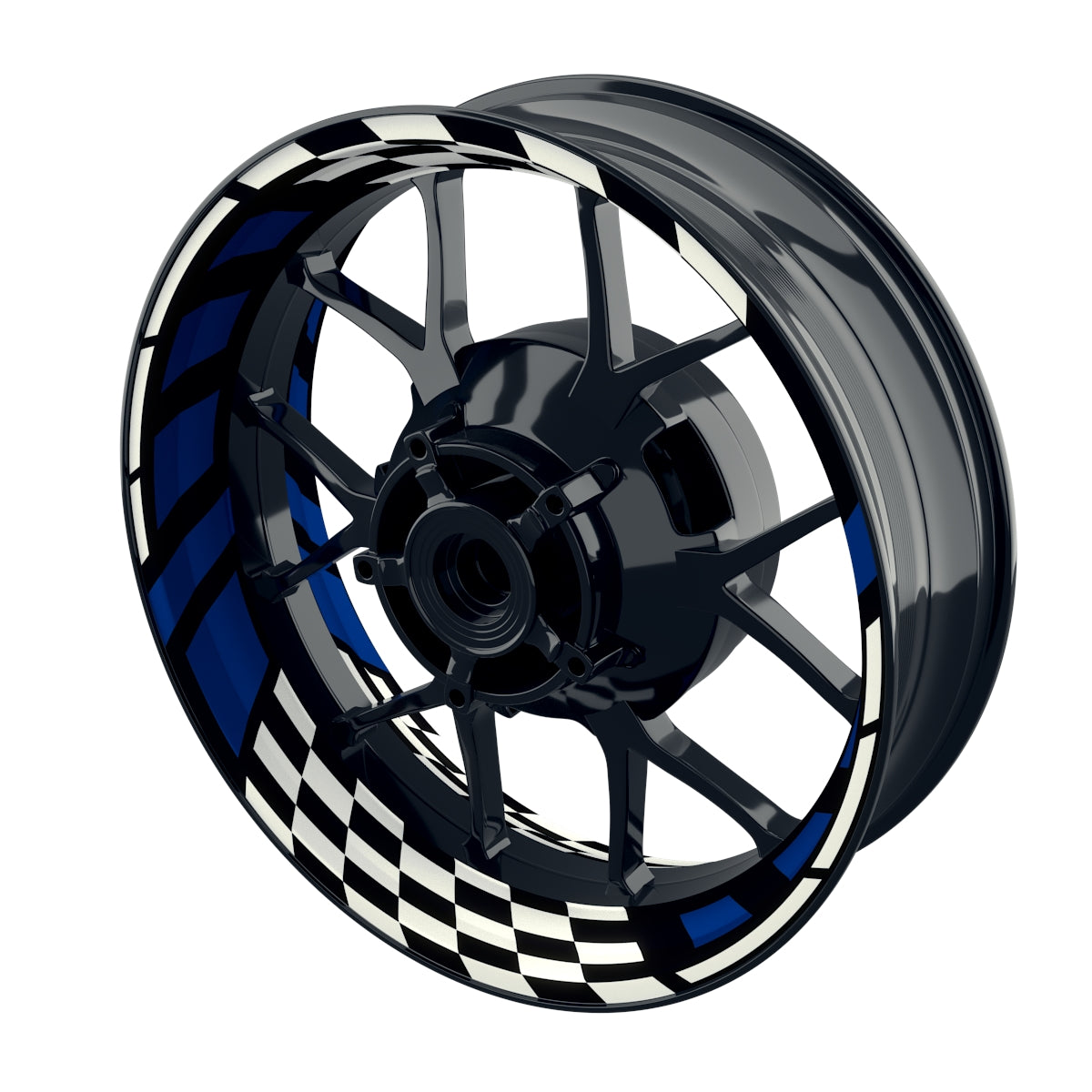 Felgenaufkleber RACE schwarz Wheelsticker Premium blau