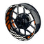 Felgenaufkleber RACE schwarz Wheelsticker Premium orange