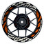 Felgenaufkleber RACE schwarz Wheelsticker Premium orange