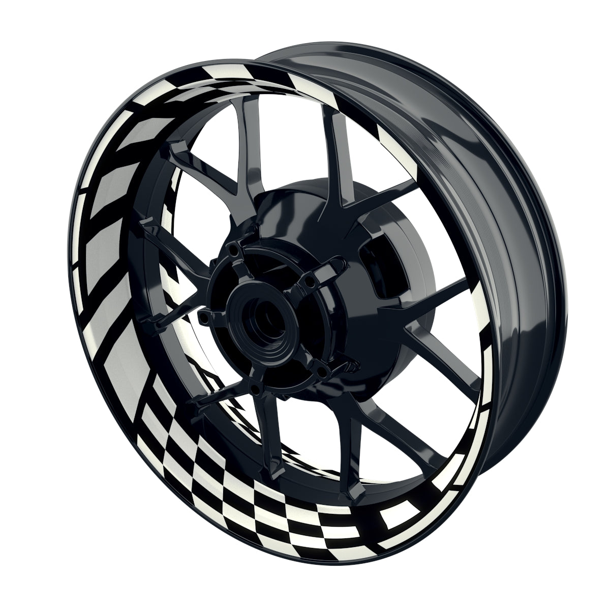 Felgenaufkleber RACE schwarz Wheelsticker Premium weiss