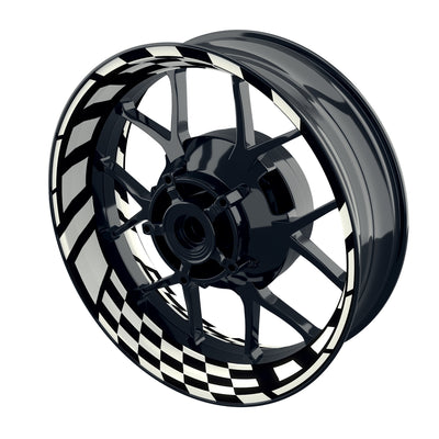 Felgenaufkleber RACE schwarz Wheelsticker Premium weiss