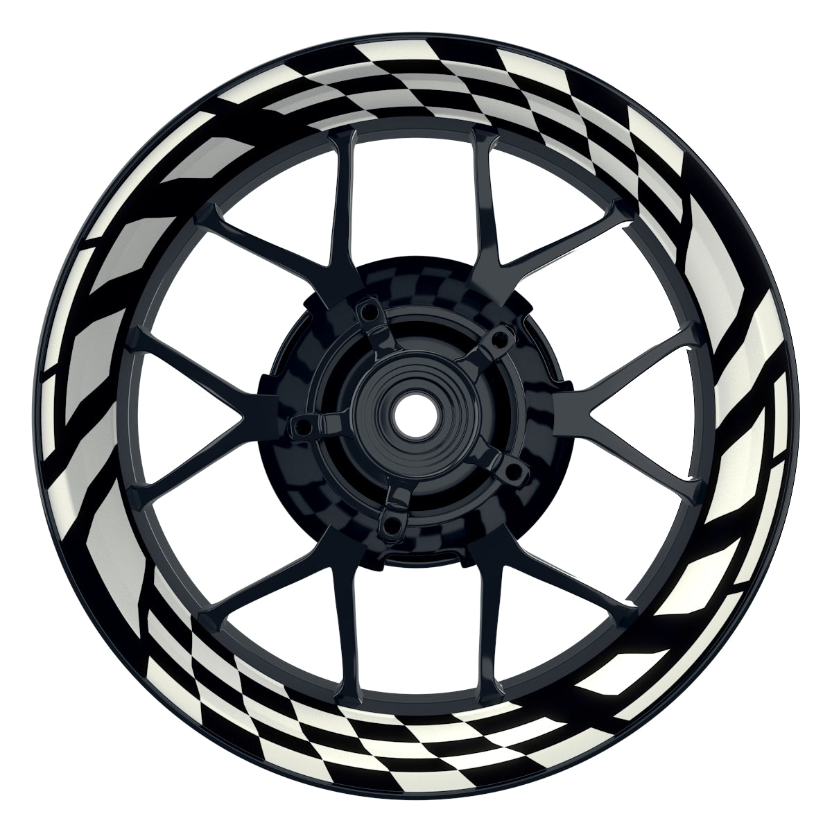 Felgenaufkleber RACE schwarz Wheelsticker Premium weiss