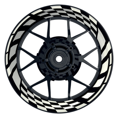 Felgenaufkleber RACE schwarz Wheelsticker Premium weiss