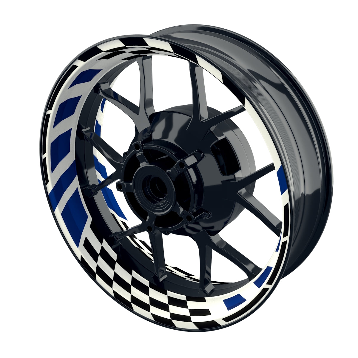 Felgenaufkleber RACE weiss Wheelsticker Premium blau