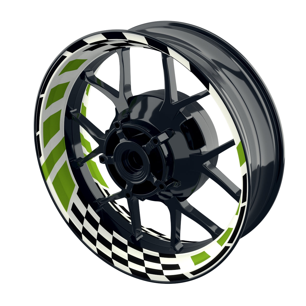 Felgenaufkleber RACE weiss Wheelsticker Premium grün