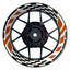 Felgenaufkleber RACE weiss Wheelsticker Premium orange