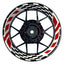 Felgenaufkleber RACE weiss Wheelsticker Premium rot
