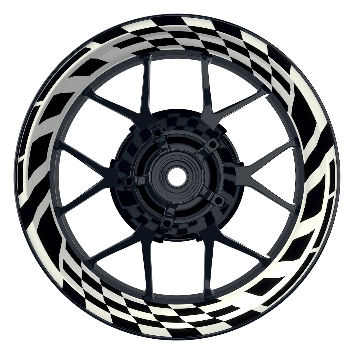 Felgenaufkleber RACE weiss Wheelsticker Premium schwarz