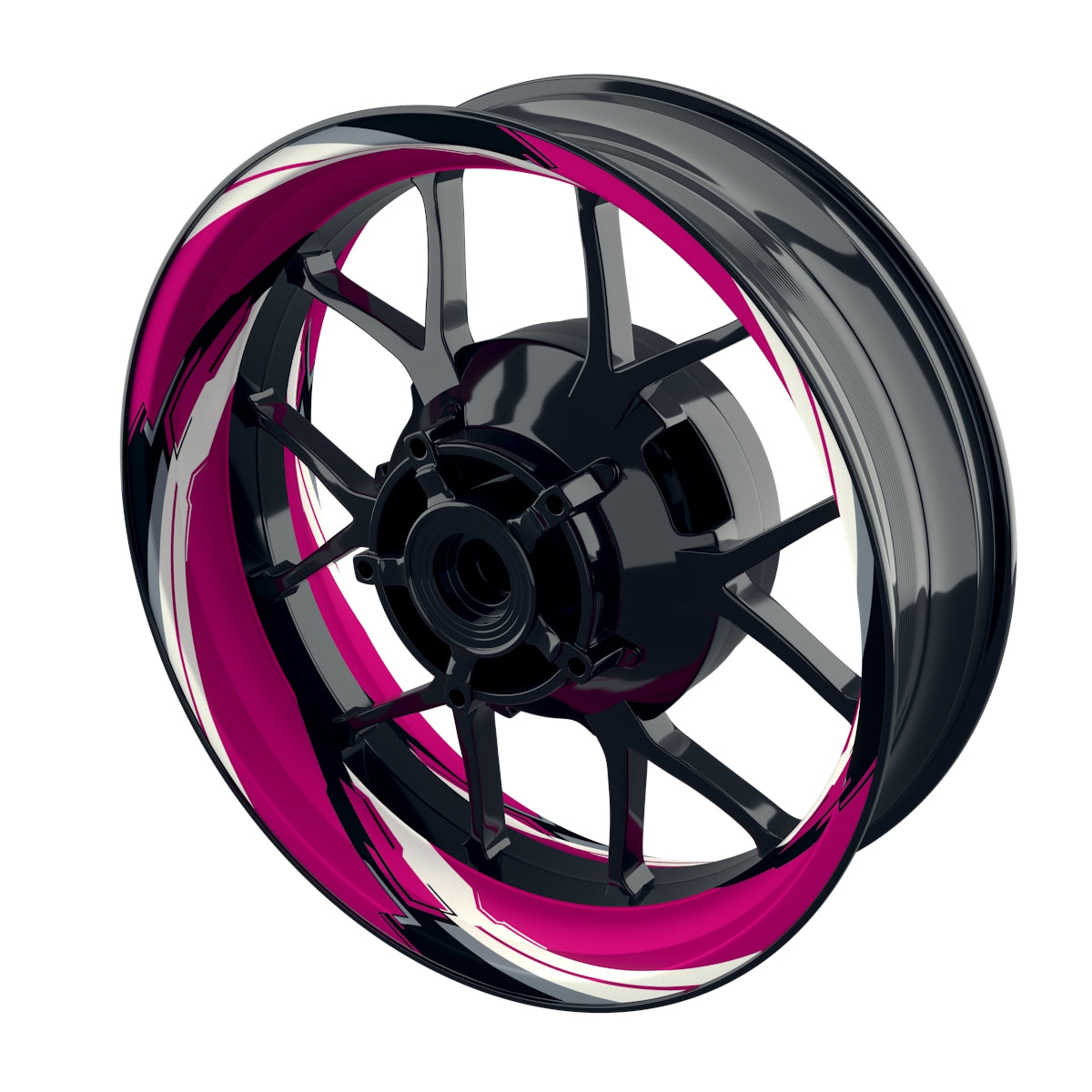 Felgenaufkleber RACING V2 Premium geteilt pink